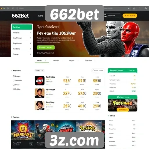 Análise da interface do usuário no site 662bet